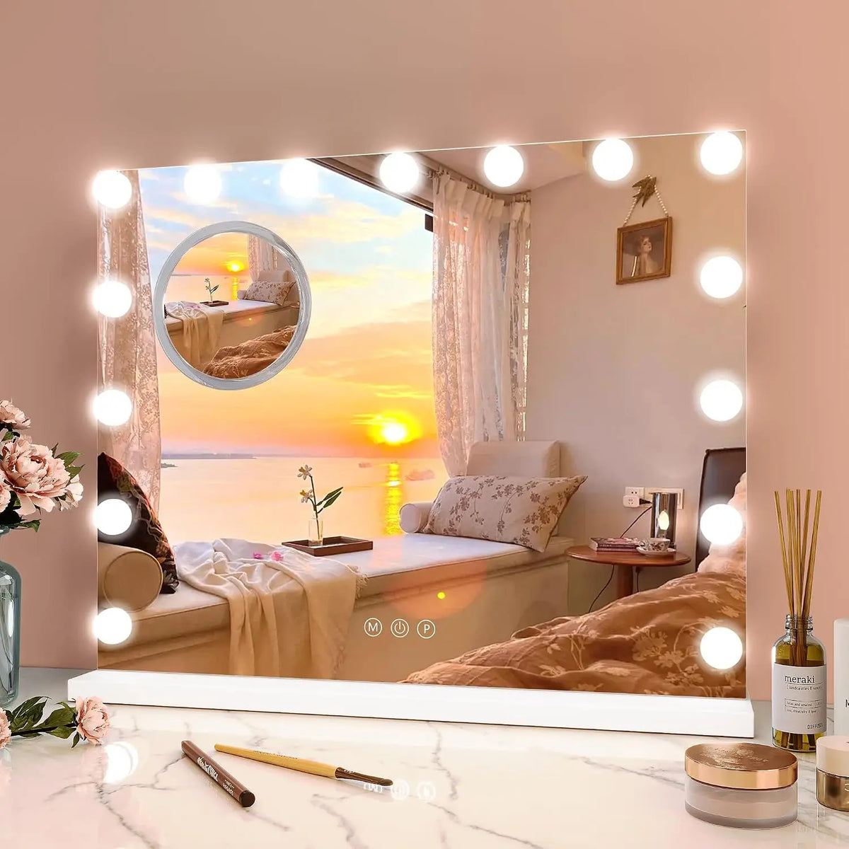 Miroir de coiffeuse Hollywood