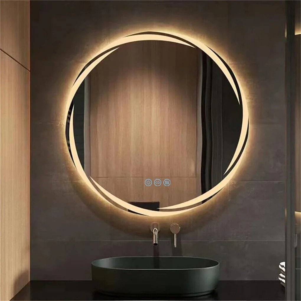 Miroir Spiral de salle de bain LED